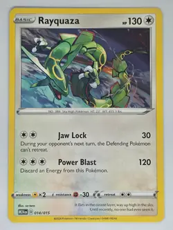 Rayquaza 014/015 P Pokemon McDonald's Promos 2024 NM - Image 1