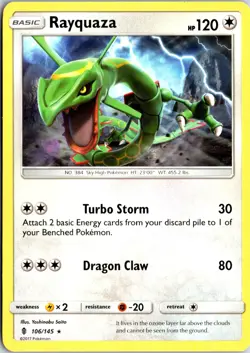 Rayquaza 106 R Guardians Rising Pokemon NM/M - Image 1