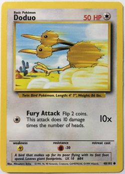 POKEMON DODUO 48/102 BASE SET COMMON NEAR MINT - Image 1