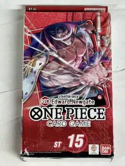 ONE PIECE TCG Edward Newgate (RED) STARTER DECK (ST-15) Sealed With PRB Pack! - Image 1