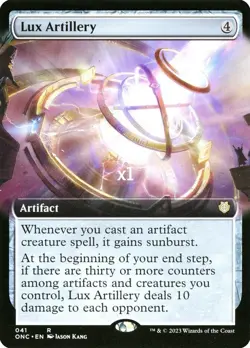 MTG Borderless Commander: Phyrexia: All Will Be One ONC Lux Artillery INT - Image 1