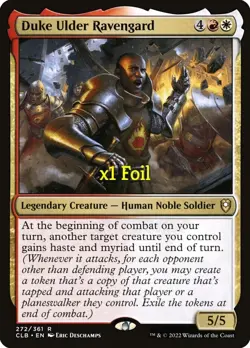 MTG Foil CMR: Battle for Baldur's Gate CLB Duke Ulder Ravengard MINT - Image 1