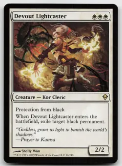 MTG Devout Lightcaster R Zendikar 10 LP - Image 1