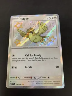 Pidgey 196/091 Holo Shiny Rare Pokemon Paldean Fates M/NM - Image 1