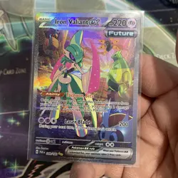 Pokemon TCG Iron Valiant EX Paradox Rift 249/182 Special Illustration Rare NM - Image 1