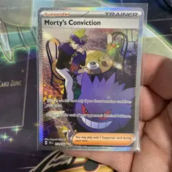 Pokemon TCG Trainer Morty's Conviction 211/162 Temporal Forces SIR NM - Image 1