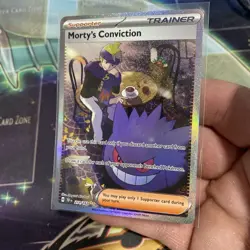 Pokemon TCG Trainer Morty's Conviction 211/162 Temporal Forces SIR NM - Image 2