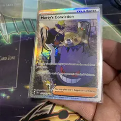 Pokemon TCG Trainer Morty's Conviction 211/162 Temporal Forces SIR NM - Image 3