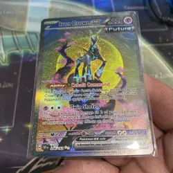 2024 Pokemon SV Temporal Forces TEF EN Iron Crown ex #206/162 see pics ink dots - Image 3