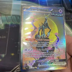 2024 Pokemon SV Temporal Forces TEF EN Iron Crown ex #206/162 see pics ink dots - Image 5