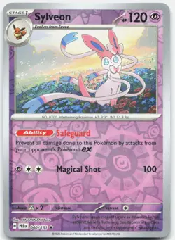 Sylveon 040/131 Holo Prismatic Evolutions Pokemon Reverse Holo NM - Image 1