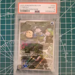 POKEMON 2025 Black Bolt Illustration Rare TYMPOLE #103 PSA 8 - Image 1