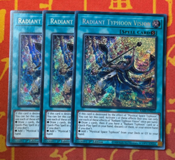 YUGIOH RADIANT TYPHOON VISION SECRET RARE NM RA05-EN075 x3 PLAYSET - Image 1