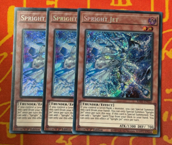 YUGIOH SPRIGHT JET SECRET RARE NM RA05-EN022 x3 PLAYSET - Image 1