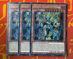 YUGIOH IMSETY, GLORY OF HORUS SECRET RARE NM RA05-EN027 x3 PLAYSET - Image 1