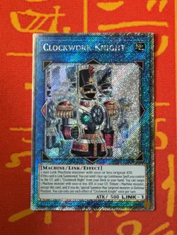 YUGIOH CLOCKWORK KNIGHT PLATINUM SECRET RARE NM RA05-EN058 - Image 1