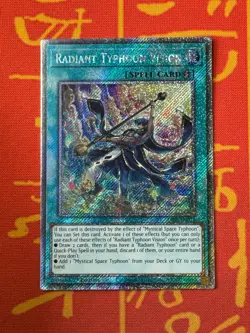 YUGIOH RADIANT TYPHOON VISION PLATINUM SECRET RARE NM RA05-EN075 - Image 1