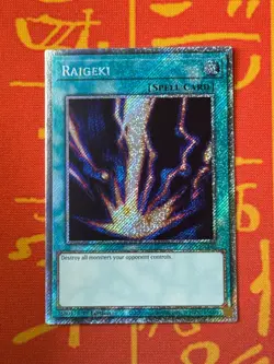 YUGIOH RAIGEKI PLATINUM SECRET RARE NM RA05-EN110 - Image 1