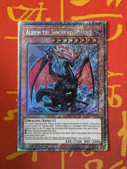 YUGIOH ALBION THE SHROUDED DRAGON PLATINUM SECRET RARE NM RA05-EN019 - Image 1