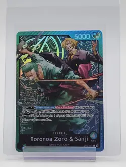 RORONOA ZORO & SANJI ONE PIECE CARD GAME ST12-001 LEADER ALT ART HOLO Q7082 - Image 1