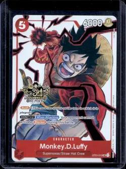 2025 One Piece 3rd Ann Tournament Monkey D. Luffy Promos #ST01-012 - Image 1