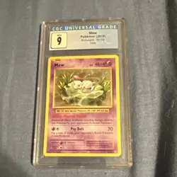 Pokemon Mew Holo Evolutions 53/108 CGC 9 2016 40 HP Psychic Card English - Image 1