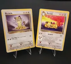 Pokemon TCG Card Lot - Jungle Set - Meowth 56/64 & Persian 42/64 - 2 Cards LP/NM - Image 1