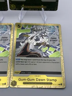 Bandai One Piece Card Game OP13 Foil Gum-Gum Dawn Stamp OP13-117 x4 - Image 4