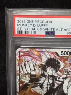 PSA10 Monkey D Luffy ST13 Black White Alt Art Leader One Piece Card - Image 4