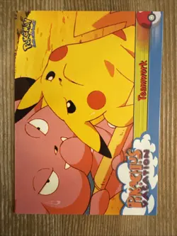 Teamwork 54 - Pikachu's Vacation Topps Pokemon Card - LP - Image 1