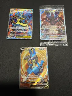 Pokemon 3 Card Lot Of Lucario - Image 1