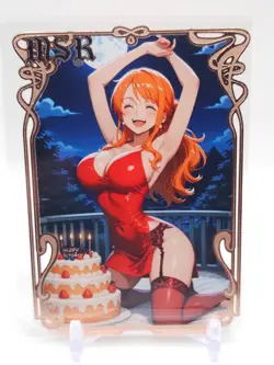 Goddess Story - Pink Metal Waifu Card - Nami - NUMBERED 195/200 - Image 1