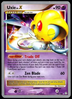 Pokemon Uxie LV.X 146/146 (Yuta Komatsuda) World Championship 2010 Card - MP - Image 1