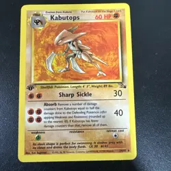 Pokemon Card Kabutops Fossil 1st Edition WOTC Vintage Non Holo 24/62 - Image 1