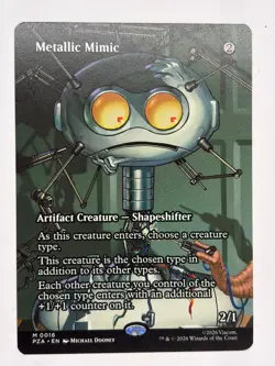 Magic the Gathering – TMNT – Metallic Mimic 0016 (Borderless) - Commander - Image 1