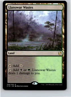 Magic the Gathering Llanowar Wastes Commander 2019 MTG Free Shipping! - Image 1