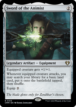 Sword of the Animist [Commander Masters] Magic MTG - Image 1