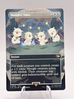 Moogles' Valor 0326 Borderless Final Fantasy FIN MTG NM - Image 1