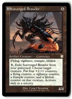 Scavenged Brawler (Retro Frame) 17 Commander: The Brothers' War MTG NM - Image 1