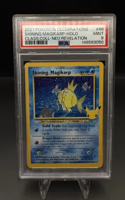 PSA 9 2021 POKEMON CELEBRATIONS CLASSIC COLLECTION #66 SHINING MAGIKARP-HOLO - Image 1