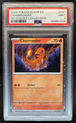 2023 Pokemon SV Black Star Promos Charmander #047 PSA 9 - Image 1