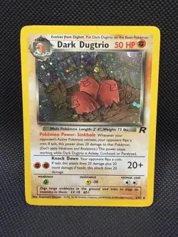 Pokemon TCG Dark Dugtrio Team Rocket Holo Rare 6/82 50 HP 2000 English - Image 2