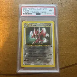 Pokemon League 2001 Black Star Promo Scizor #33 PSA 9 Mint - Image 1