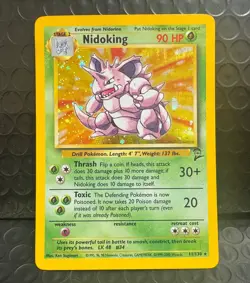 Nidoking Base Set 2 11/130 Holo Rare Pokemon TCG - Image 1
