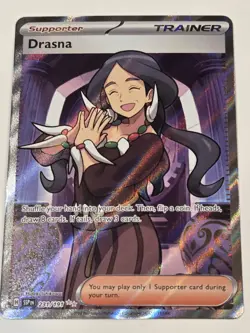 Pokemon Sv08 Surging Sparks Drasna 231/191 Ultra Rare Full Art Trainer Supporter - Image 1
