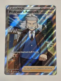Professor's Research Full Art Trainer Ultra Rare Pokemon Crown Zenith 150/159 NM - Image 1