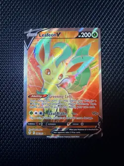 The Pokemon Company Leafeon V 166/203 Evolving Skies Ultra Rare Full Art Holo EN - Image 1