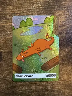 Near Mint Pookiemoot Charliezard Charizard Holo Rare #0006 Derp Pokemon Fan Art - Image 1