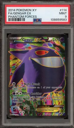 Pokemon Gengar EX XY Phantom Forces Full Art #114 PSA 9 Mint - Image 1