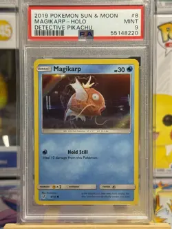 Magikarp Holo 8/18 Detective Pikachu Pokemon PSA 9 - Image 1